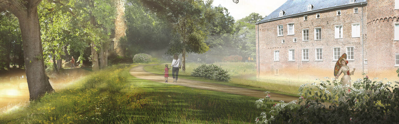 Pag 32 als bronvermelding veenenbos en bosch landschapsarchitecten i s m Martijn Al impressie kasteelwal