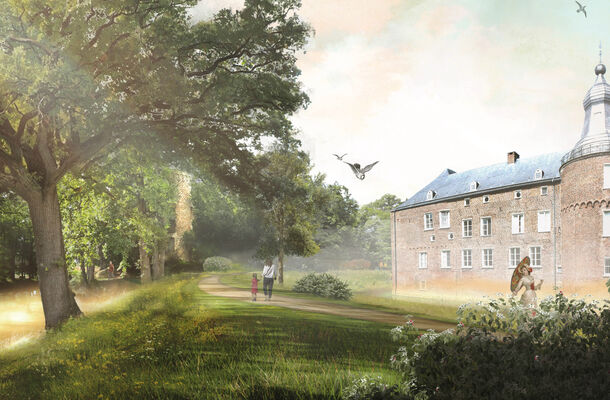 Pag 32 als bronvermelding veenenbos en bosch landschapsarchitecten i s m Martijn Al impressie kasteelwal