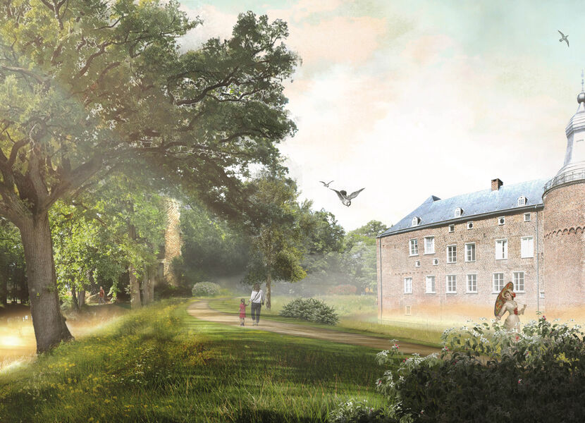 Pag 32 als bronvermelding veenenbos en bosch landschapsarchitecten i s m Martijn Al impressie kasteelwal