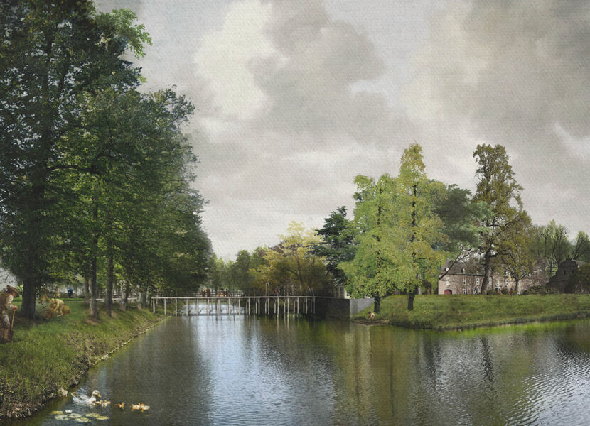 Pag 33 als bronvermelding veenenbos en bosch landschapsarchitecten i s m Martijn Al impressie kasteelwal