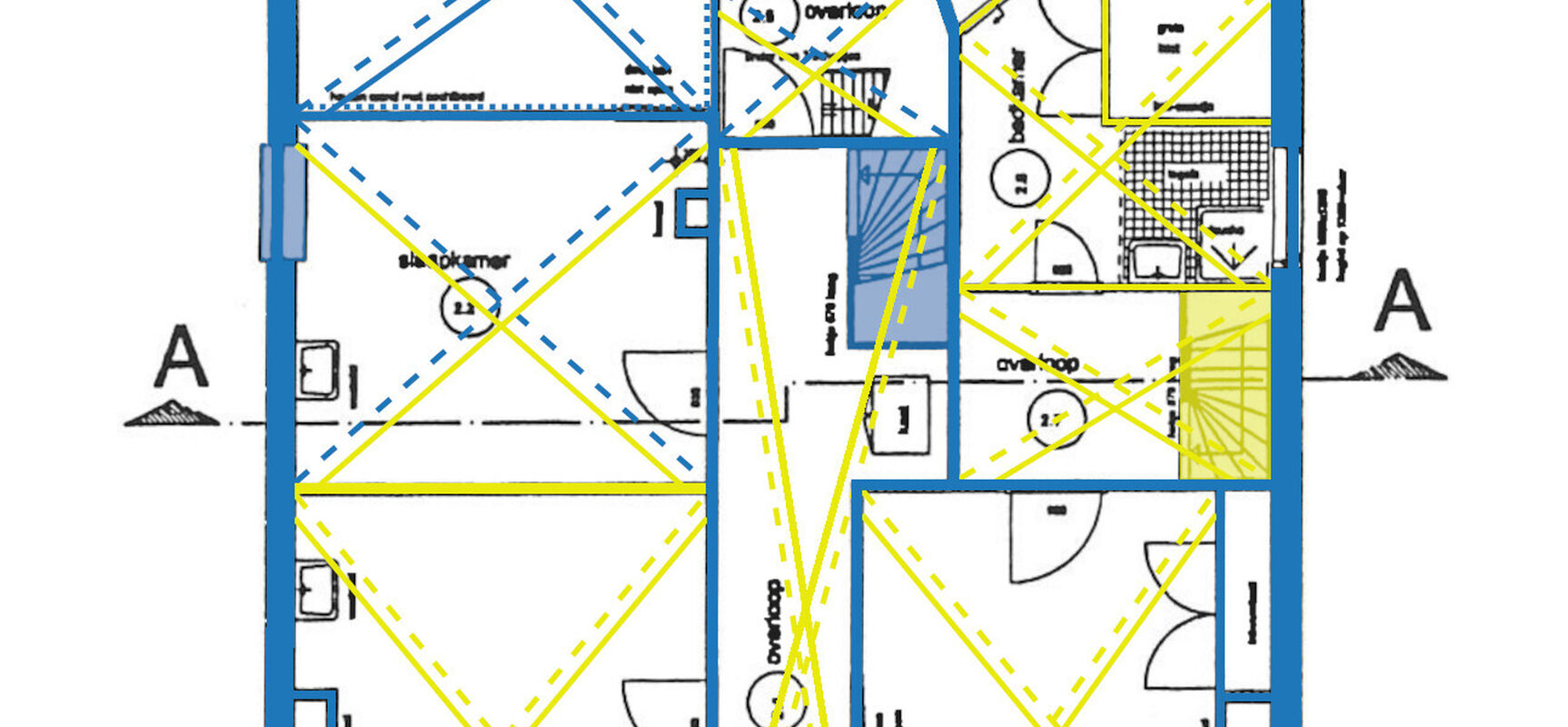 Plattegrond eerste verdieping DWS